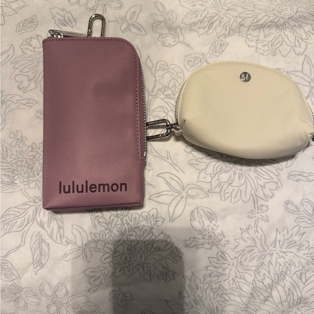 lululemon athletica Pink and Cream Wristlet/Clutch Duo